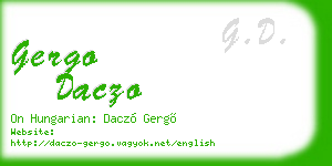 gergo daczo business card
