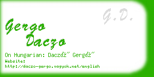 gergo daczo business card